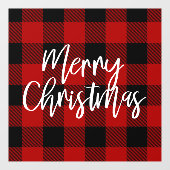 赤いモダンバッファローはメリークリスマスを祈る ウィンドウサイン (シート)