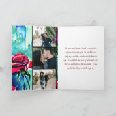 赤いモダンバラ3写真シティスケープバレンタインデー シーズンカード (内部)