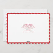 赤いモダンフレームあいさつカラーフォトフレーム シーズンカード (裏面)