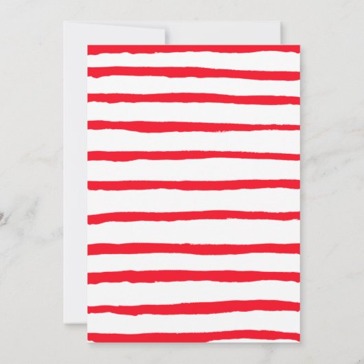 赤いモダンブラシスクリプト写真の卒業 案内状 (裏面)