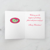 赤いモダンペイズリー模様メリークリスマス シーズンカード (内部)