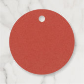 赤いモダンポピー・ボホ・フェザー結婚 フェイバータグ (裏面)