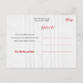 赤いモダンメリークリスマススクリプトの写真 ポストカード (裏面)