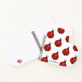 赤いモダンラディバグパーソナライズされた ノートブック (内部)