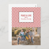 赤いモダン三角形の休日の写真はがき シーズンポストカード (正面/裏面)