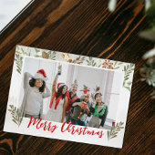 赤いモダン写真おもしろいの企業のクリスマスパーティー シーズンカード