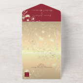 赤いモダン写真オールインワン招待状 オールインワン招待状 (外側)