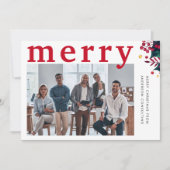 赤いモダン写真メリー事業 シーズンカード (正面)