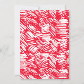 赤いモダン写真破線の卒業 案内状 (裏面)