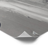 赤いモダン印の抽象芸術灰色 ポスター (角)