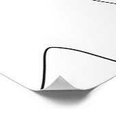 赤いモダン口紅のラインアートと帽子の女性 ポスター (角)