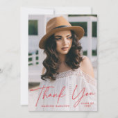 赤いモダン台本を卒業 サンキューカード (正面)