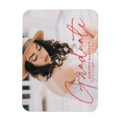 赤いモダン台本を卒業 マグネット (縦)