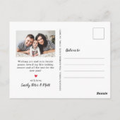 赤いモダン台本5写真クリスマスホリデー ポストカード (裏面)