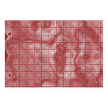 赤いモダン幾何学模様とブルゴーニュ大理石