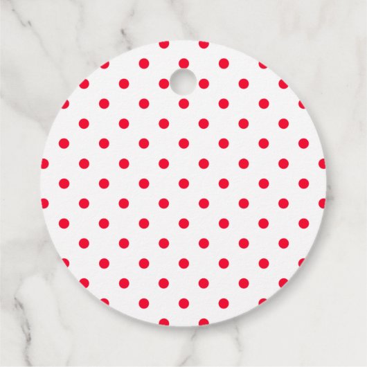 赤いモダン手メリー文字のスクリプト休日 フェイバータグ (裏面)