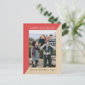 赤いモダン斜陽の写真はがき シーズンポストカード (スタンド正面)