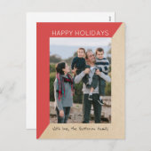 赤いモダン斜陽の写真はがき シーズンポストカード (正面/裏面)