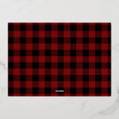 赤いモダン格子模様 箔シーズンカード (裏面)