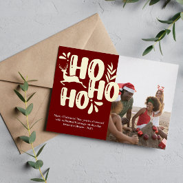 赤いモダン格子模様 箔シーズンカード