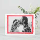 赤いモダン水彩のフレーム写真 シーズンカード (スタンド正面)