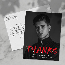 赤いモダン絵を描（ばちゃばちゃ）跳ねる写真あり ポストカード