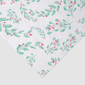 赤いモダン緑のミスタントウの水彩模様 薄葉紙 (詳細)