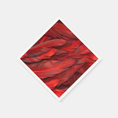 赤いモダン羽 スタンダードカクテルナプキン (角)