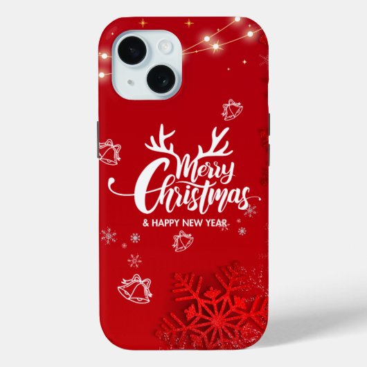 赤いモダン聖降誕祭 Case-Mate iPhoneケース (裏面)