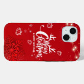 赤いモダン聖降誕祭 Case-Mate iPhoneケース (裏面 (横))