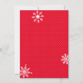 赤いモダン脚本「この季節のクリスマスパーティー 招待状 (裏面)