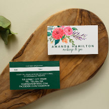 赤いモダン花開花水彩アポイントメント