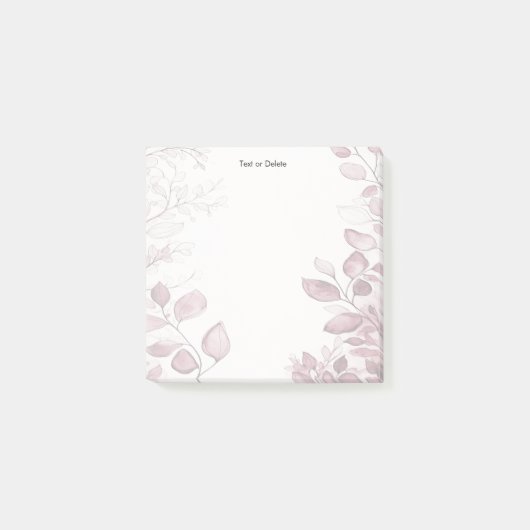 赤いモダン葉Post it Notes ポストイット (正面)