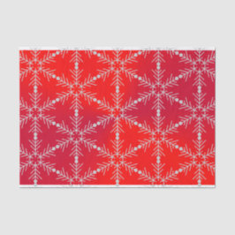 赤いモダン雪の結晶 薄葉紙