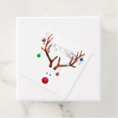 赤いモダン鼻のトナカイカラフルライト フェイバータグ (インサイチュ)