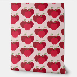 赤いモダンApple Pattern壁紙2x8足 壁紙