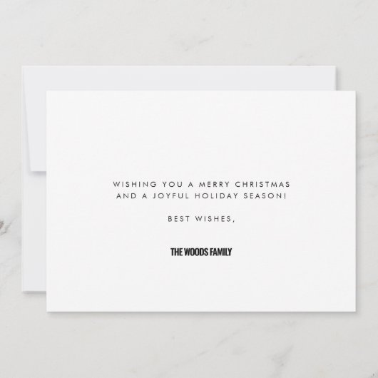 赤いモダンHappy Everything写真 シーズンカード (裏面)