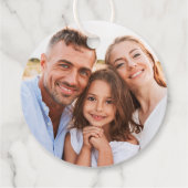 赤いモダンJoyful Christmas Holiday Photo フェイバータグ (裏面)