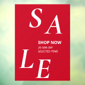 赤いモダンSALEストア割引ビジネスプロモーション ウィンドウサイン (シート3)