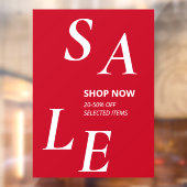 赤いモダンSALEストア割引ビジネスプロモーション ウィンドウサイン (シート2)