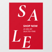 赤いモダンSALEストア割引ビジネスプロモーション ウィンドウサイン (シート)