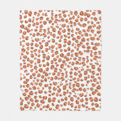 赤いモダンSNowヒョウアニマルプリントパターン フリースブランケット (正面)