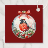 赤いモッキンバードウィンターランドスケープ フェイバータグ (裏面)