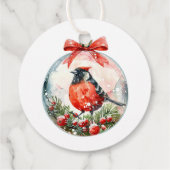 赤いモッキンバードウィンターランドスケープ フェイバータグ (裏面)