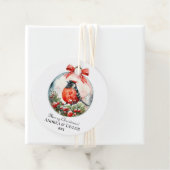 赤いモッキンバードウィンターランドスケープ フェイバータグ (インサイチュ)