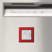 赤いモックフレ縁どーム マグネット (インサイチュ (食洗機))