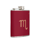 赤いモノグラムのフラスコ – 〔占星術の〕十二宮図-蠍座 フラスク (右)