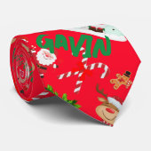 赤いモノグラムの背景の聖降誕祭メリー | ネクタイ (ロール)