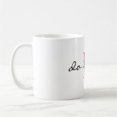 赤いモノグラムイニシャル「do it now」デザイン 11oz コーヒーマグカップ (左)