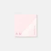 赤いモノグラム文の透明性 ポストイット (正面)